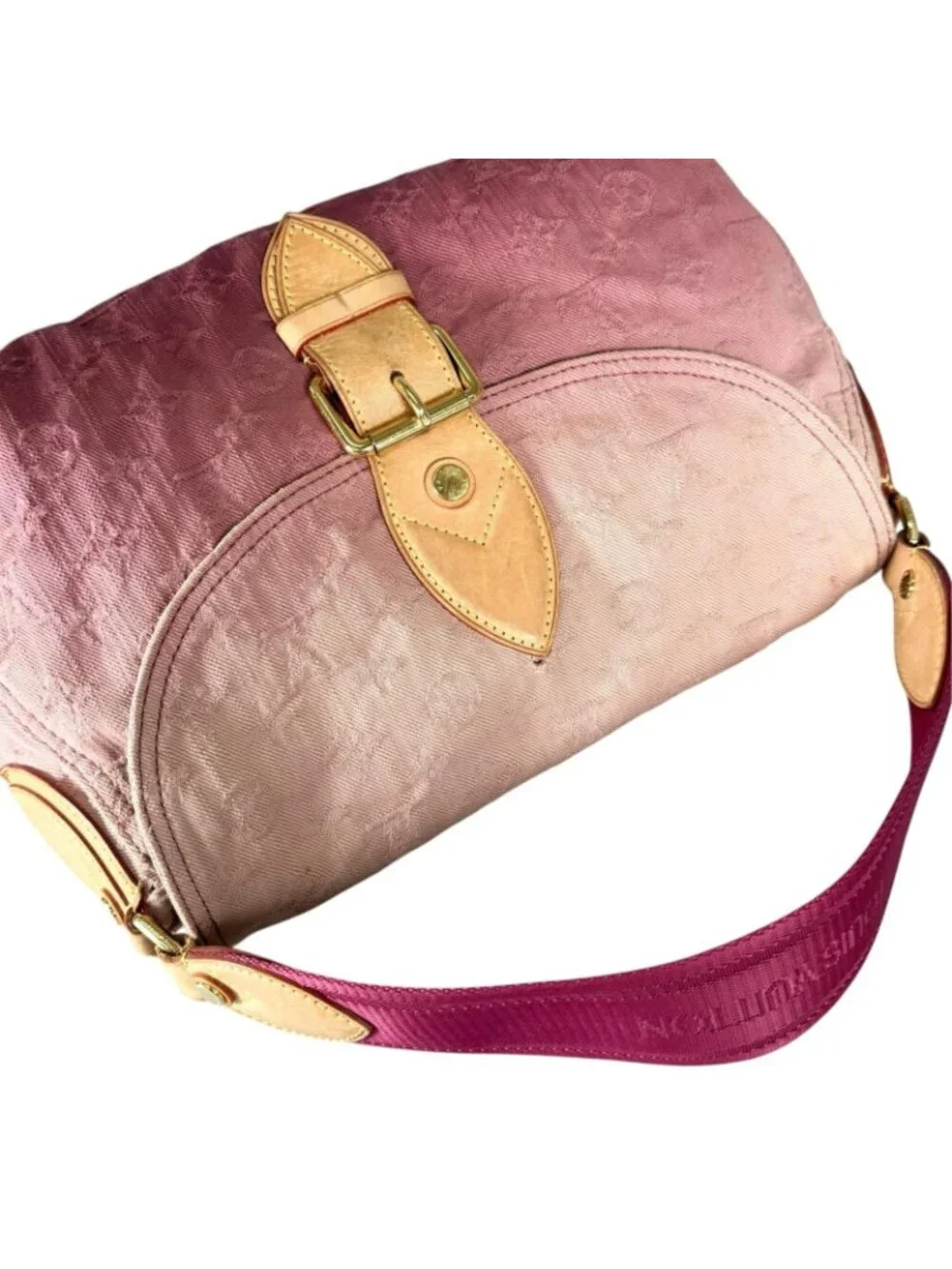 Louis Vuitton Sunray Handbag Monogram Denim Pink